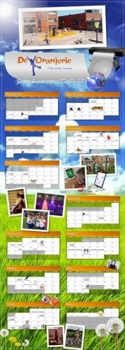 Schoolkalender De Oranjerie 2016-2017 - melange-design.nl