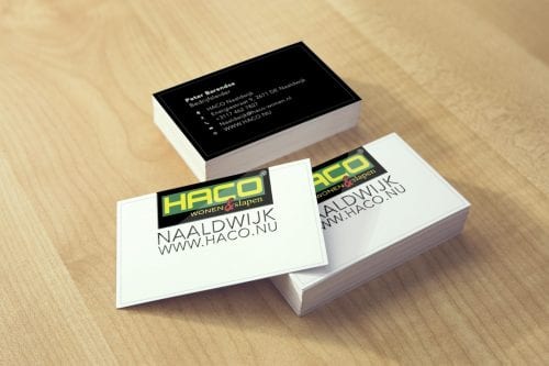 Visitekaartje ontwerp Haco Naaldwijk - melange-design.nl