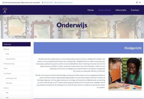 Webproject screenshot - melange-design.nl
